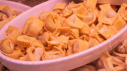 A kind of ravioli, an home made traditional food of Italy