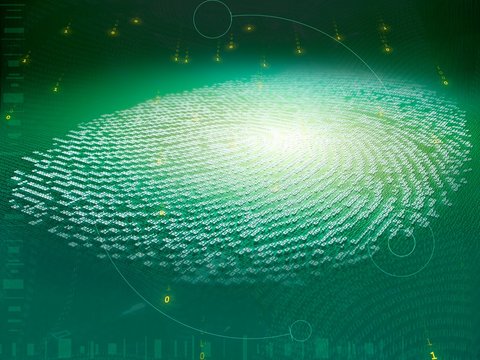 Digital fingerprint, illustration