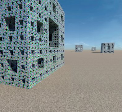 Menger sponge, illustration