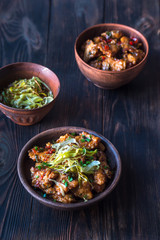 Asian chicken in a sweet and sour sauce