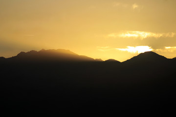 Sunset In The Mountains