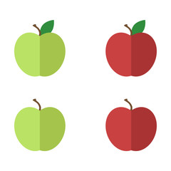 Apple set icon vector