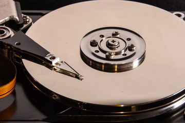 open harddisk closeup