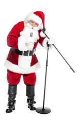 santa with microphone