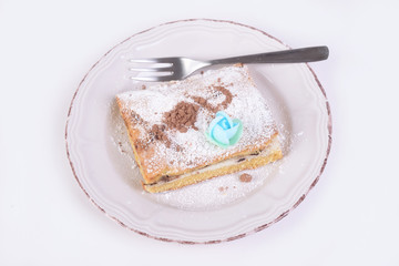 Diplomatic with ricotta in the saucer  