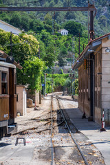 Mallorca, Spain - July 20, 2013: Railway of Soller (Ferrocarril de Soller)