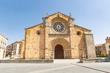 Fototapeta na wymiar Parish Church of St Peter the Apostle in Avila city, Spain