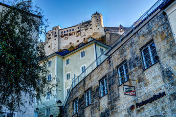 Salzburg's Fortress Hohensalzburg from below
