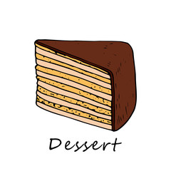 Colorful illustration of cake. Perfect for menu, card, textile of food package design