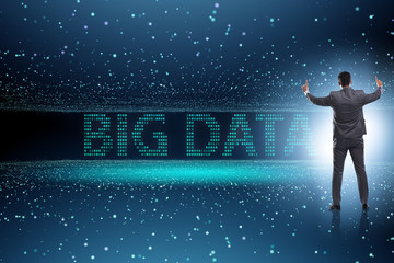 Fototapeta na wymiar Big data concept with data mining analyst