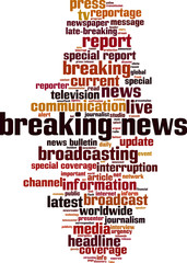 Breaking news word cloud