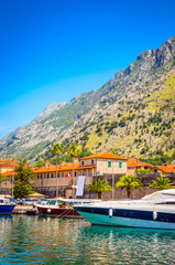 Port in old town Kotor, Montenegro.