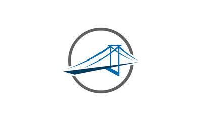 logo bridge vector