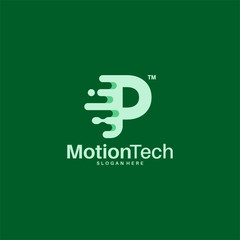 Flat Designs Fast Move A-Initial Technology logo template, Motion A-Letter Tech logo symbol, Logo icon template