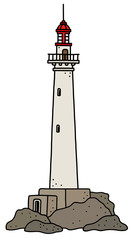 The funny old stone lighthouse