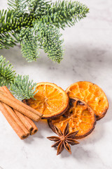 Slices of dried orange