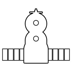 Spaceship icon on white.