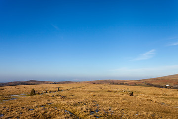 Ancient Merrivale Stone row, Dartmoor, UK