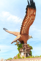 Side view of Eagle sculpture
