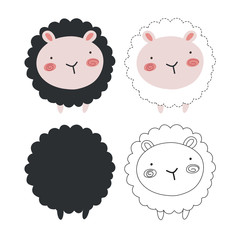 sheep worksheet vector design
