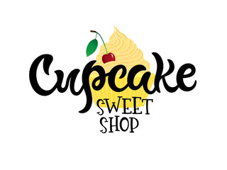 Hand sketched Cupcake Sweet shop.