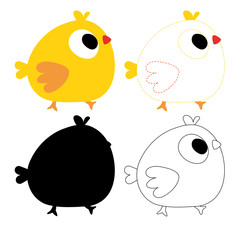 bird worksheet vector design