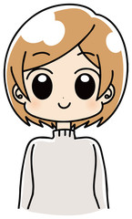 若い女性のイラスト