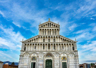 Obraz premium Virgin Mary Statue Mosaics Cathedral Duomo Pisa Italy