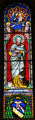 Obraz premium Saint Thadeus Jude Apostle Mary Stained Glass Baptistery Cathedral Pisa Italy