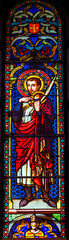 Saint Victor Marseilles Martyr Stained Glass Baptistery Cathedral Pisa Italy