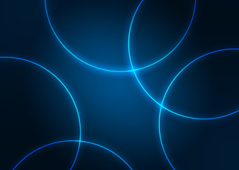 青いネオンのイラスト