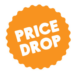 price drop stamp on white