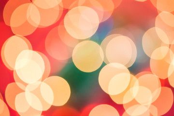 Christmas background in defocused lights. Blurred Holiday Abstract