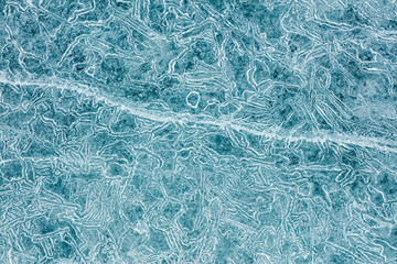 Macro view of ice block structure pattern. Winter textured backdrop