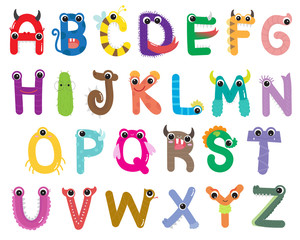 Alphabet Cute Monster Set © achiichiii