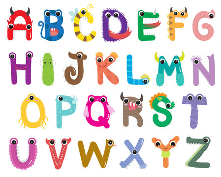 Alphabet Cute Monster Set