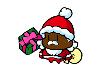 黒人のサンタさん