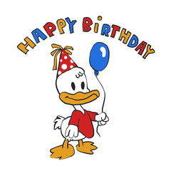 Birthday  happy  duck  cartoon