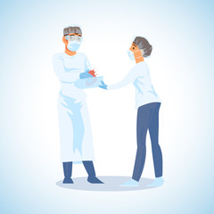 Heart Transplantation Surgeon Operation Vector