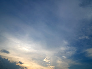 Obraz premium View of Evening Sky with Cloud Background