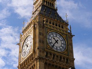 Fototapeta na wymiar Close-up of the clock face of Big Ben, London.