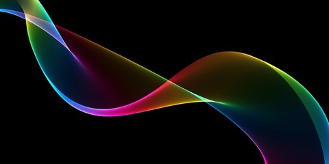 Abstract multicolored light waves background