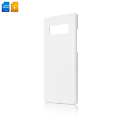 Mobile phone case isolated on white background. Blank phone cover for your design. Clipping paths object.
