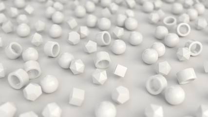 Pattern from white primitives on white surface