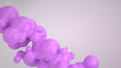 Abstract purple bubble from spherecial shapes