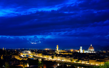 Fototapeta na wymiar フィレンツェの夜景　ミケランジェロ広場から