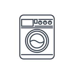 thin line icon washing machine