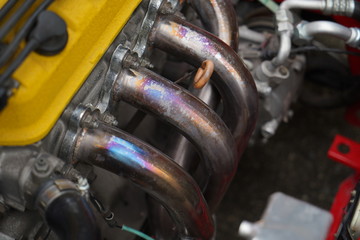 Race car's engine detail