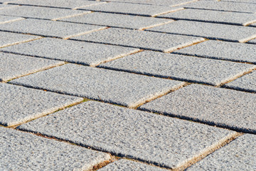 Obraz premium Close up of brick pathway at Changdeokgung Palace, Seoul, South Korea