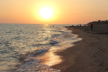 sunset on beach